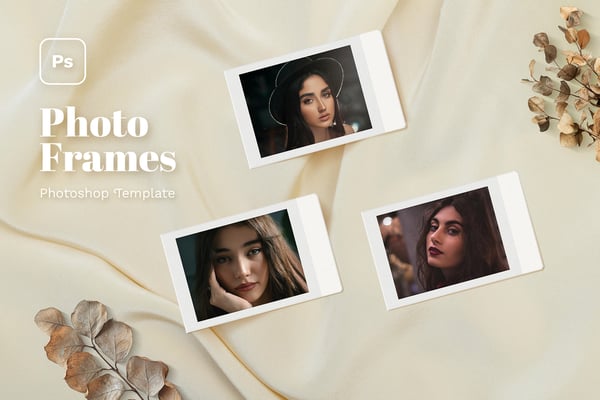 Photo Frames on Textile Scene