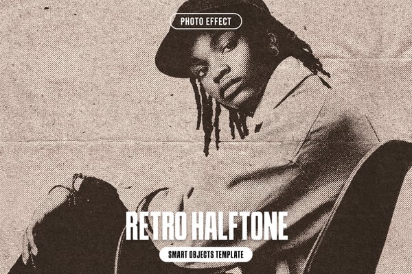 Retro Halftone Photo Effect