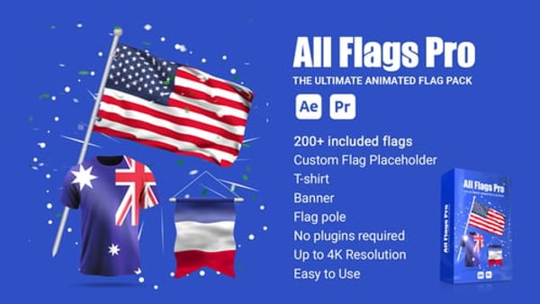 All Flags Pro | Animated National Flags Toolkit for After Effects & Premiere Pro