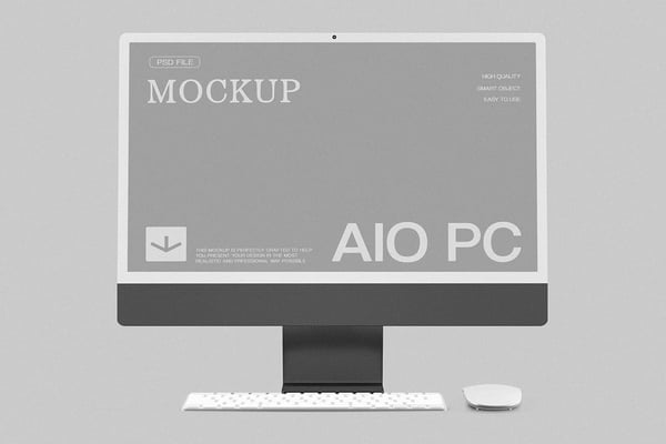 All In One PC Mockup