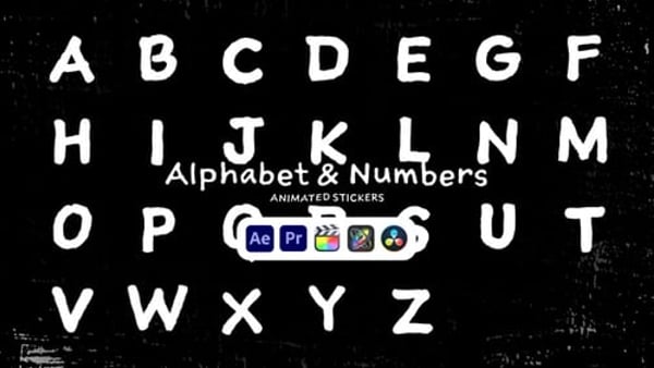 Alphabet Animated Stickers - Colorful Social Media Letter Animation Pack