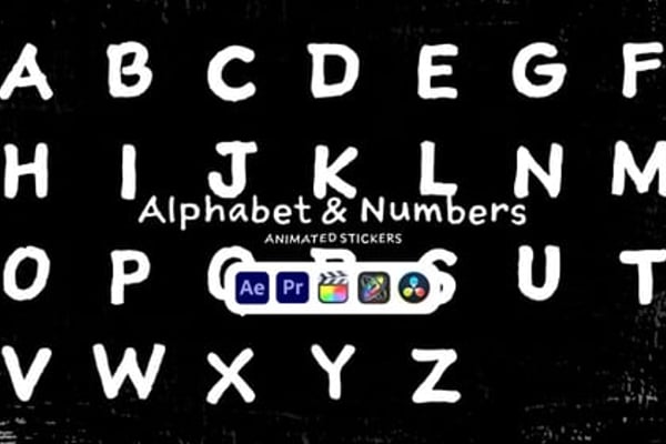 Alphabet Animated Stickers - Colorful Social Media Letter Animation Pack