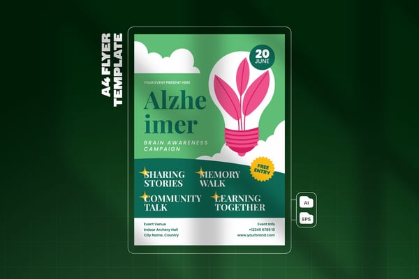 Alzheimer’s Brain Awareness - Flyer Template