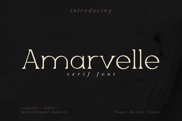 Amarvelle - Serif Font