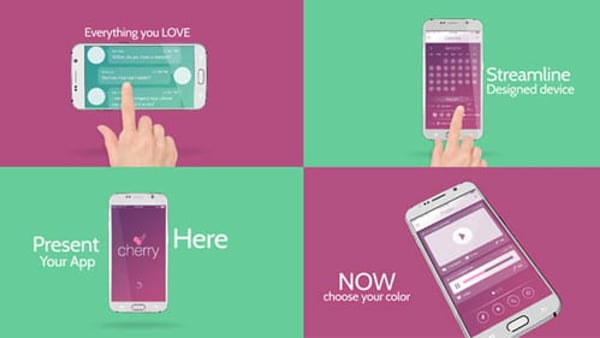Android App Presentation for After Effects with Phone Mockup and Hand Gestures