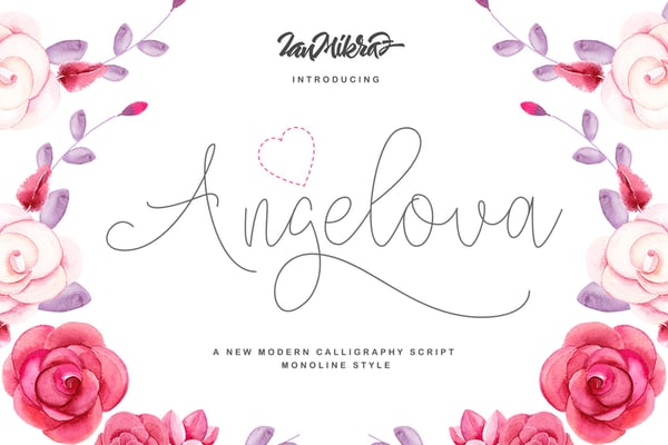 Angelova Monoline Script