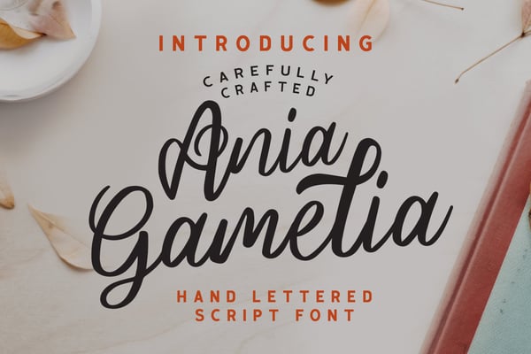 Free Ania Gamelia - Handlettering Script Font