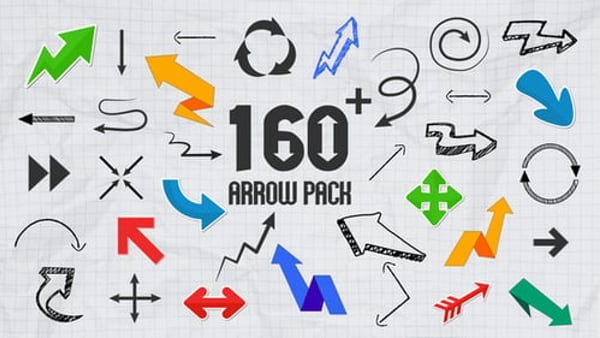 Animated Arrow MOGRT Pack for Premiere Pro – 162 Customizable Arrows