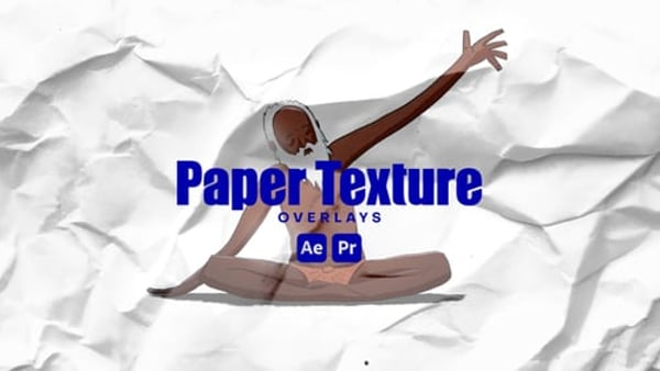 Animated Crumpled Paper Texture Overlays for After Effects & Premiere Pro MOGRT – 16 Pack