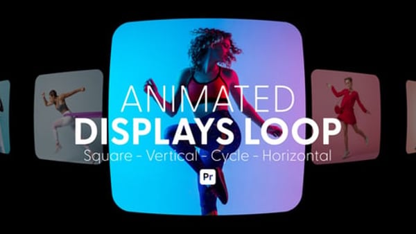 Animated Displays Loop for Premiere Pro – Seamless Screen Animations for Digital Presentations