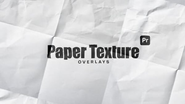 Animated Paper Texture Overlays for Premiere Pro | 16 Crumpled Paper Surfaces