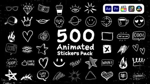 Animated Stickers Pack - Fun Cartoon Motion Stickers Animation Pack