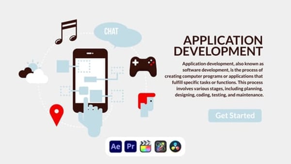 Application Development Design Concept - Mobile App Development Presentation Animation Template