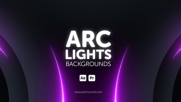 Arc Lights Backgrounds - Curved Light Streak Motion Animation Pack
