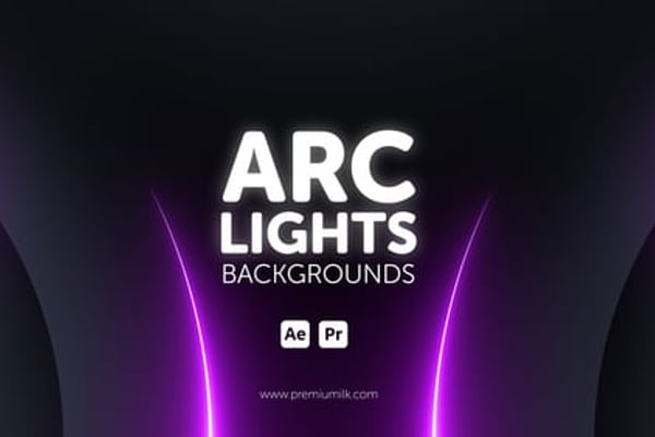 Arc Lights Backgrounds - Curved Light Streak Motion Animation Pack
