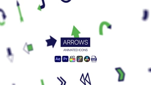 Arrows Animated Icons - Direction Arrow Motion Icons Animation Pack