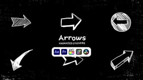 Arrows Animated Stickers - Direction Pointer Motion Sticker Pack