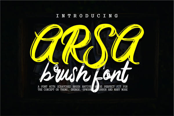 Free Arsa - Brush Font