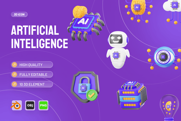 Artificial Intelligence 3D Icon