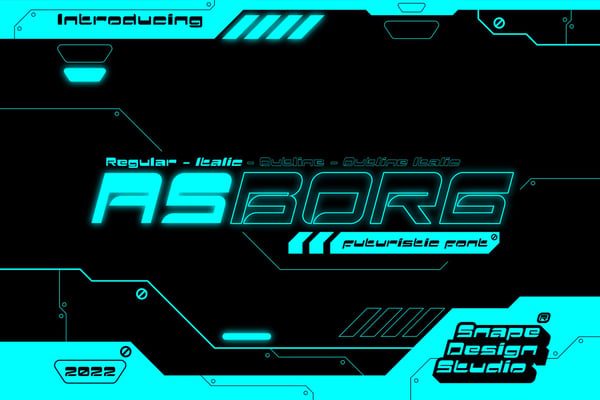 Asborg – Futuristic Font