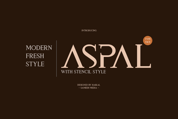 Aspal Typeface Font