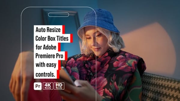 Auto Resize Color Box Titles for Premiere Pro - Dynamic Responsive Text Box Animation Template