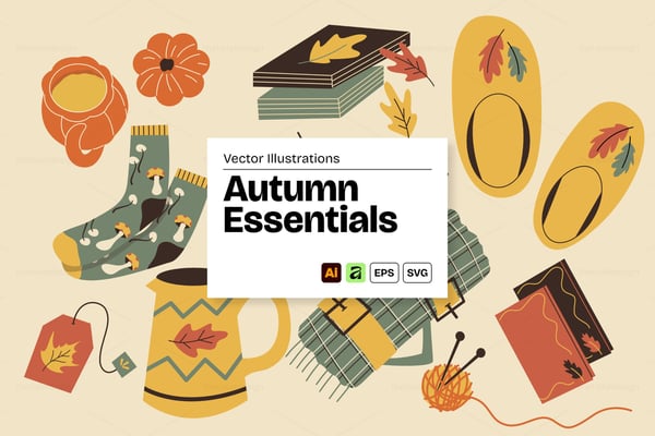 Autumn Essentials Vector Illustration - Vol. 02