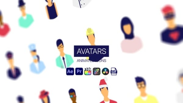 Avatars Animated Icons - Character Avatar Motion Icons Animation Pack