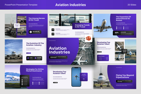 Aviation Industries PowerPoint Template