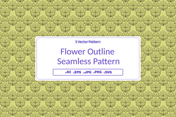 Flower Art Deco Seamless Pattern