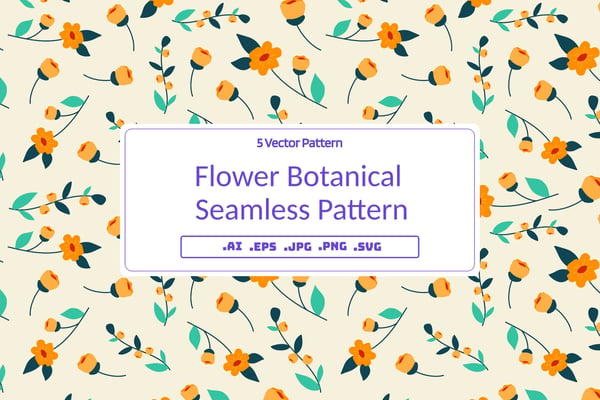 Flower Botanical Seamless Pattern