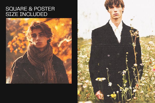 Print Distortion Square And Poster Photo Effect