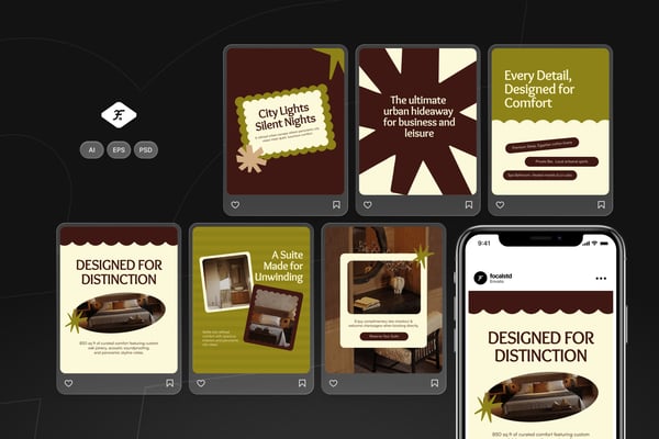 Urban Hotel Suite - Instagram Post Template