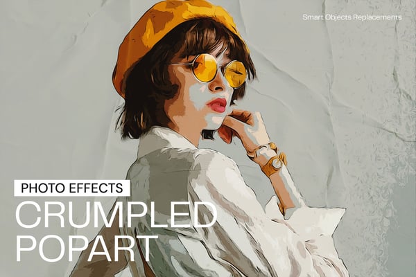 Crumpled PopArt Photo Effect