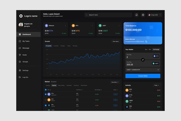 Crypto Exchange Dashboard UI Kit