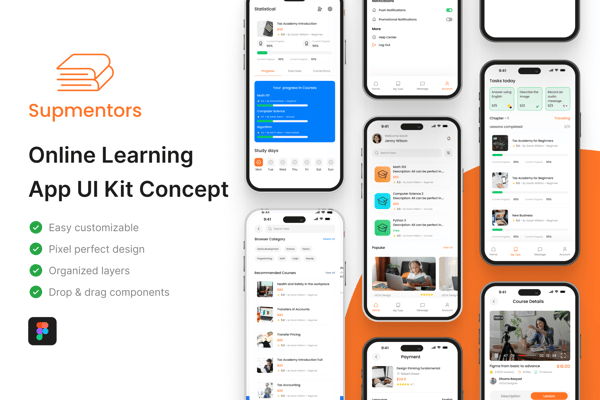 Supmentors - Online Learning App UI Kit