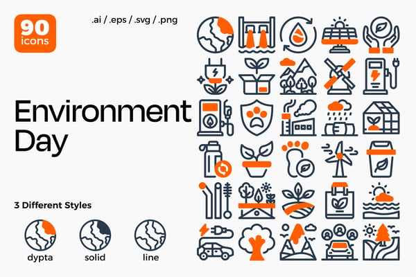 Environment Day Icon Set
