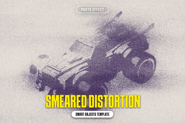 Smeared Distortion Photo Effect