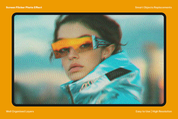 Screen Flicker Photo Effect