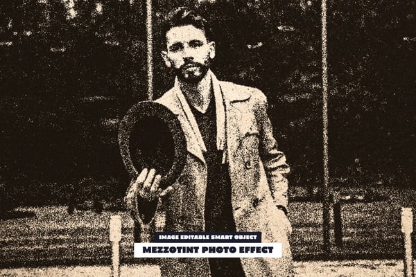 Mezzotint Photo Effect
