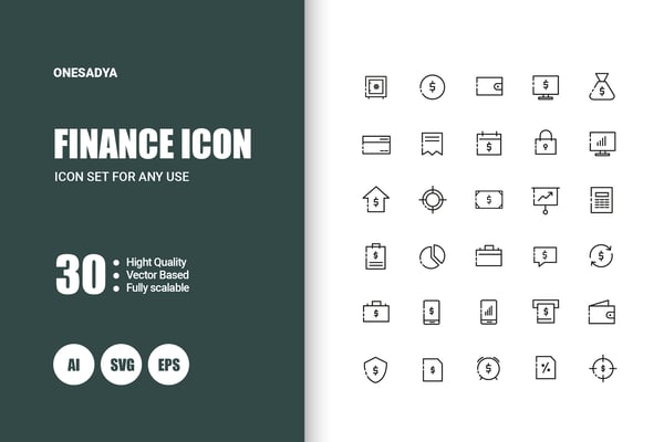 Finance Icon – Modern Financial & Business Icon Set