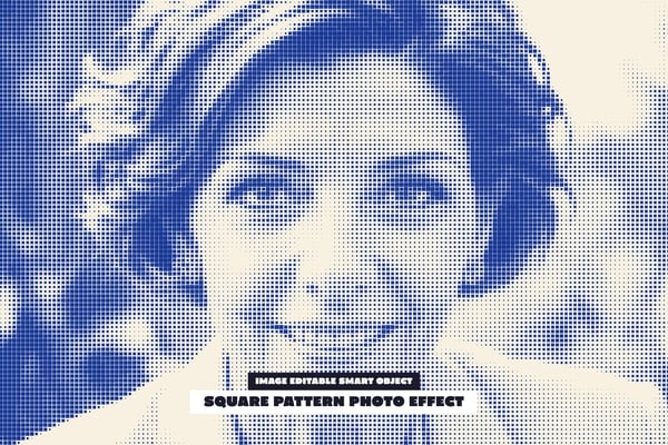 Square Pattern Photo Effect