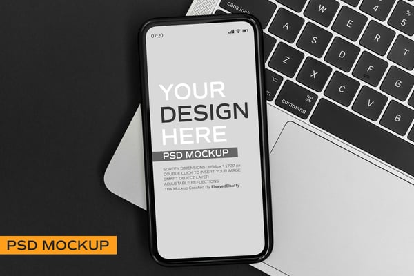 Phone Mockup Minimal Block PSD