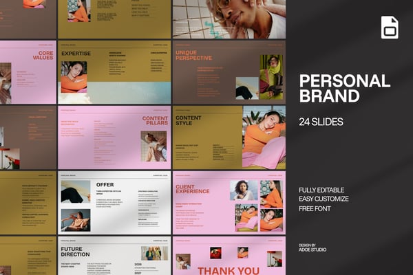 Personal Brand Deck Google Slides