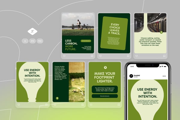 Carbon Footprint Reduction - Instagram Post Template