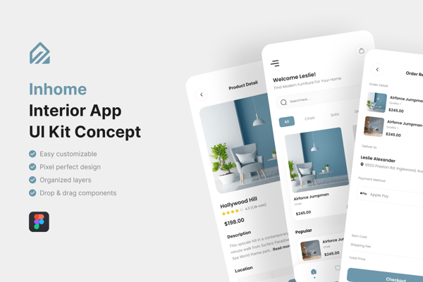 Inhome_Interior App UI Kit