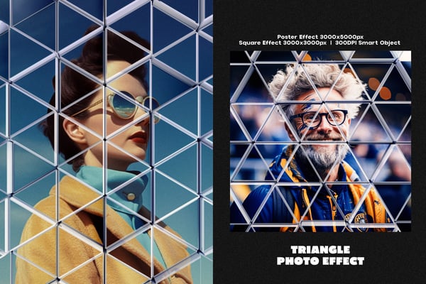 Triangle Square And Poster Photo Effect