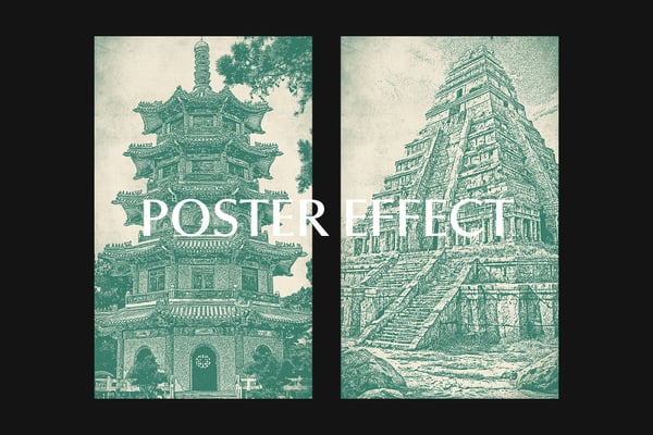Grain Stamp Square And Poster Photo Effect