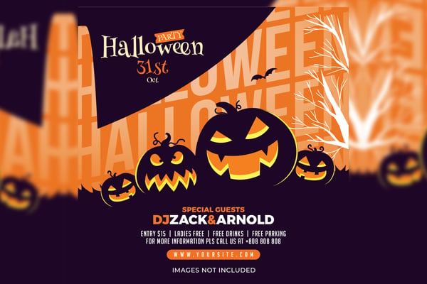 Halloween DJ Party Social Media Flyer