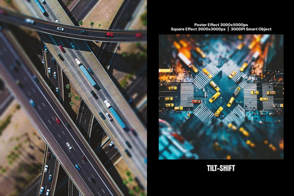 Tilt-Shift Square And Poster Photo Effect